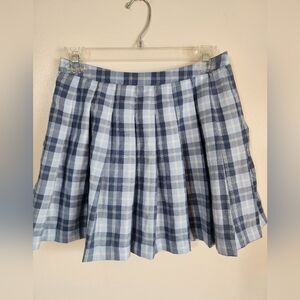 Heritage Blue and White Plaid Skater Skirt